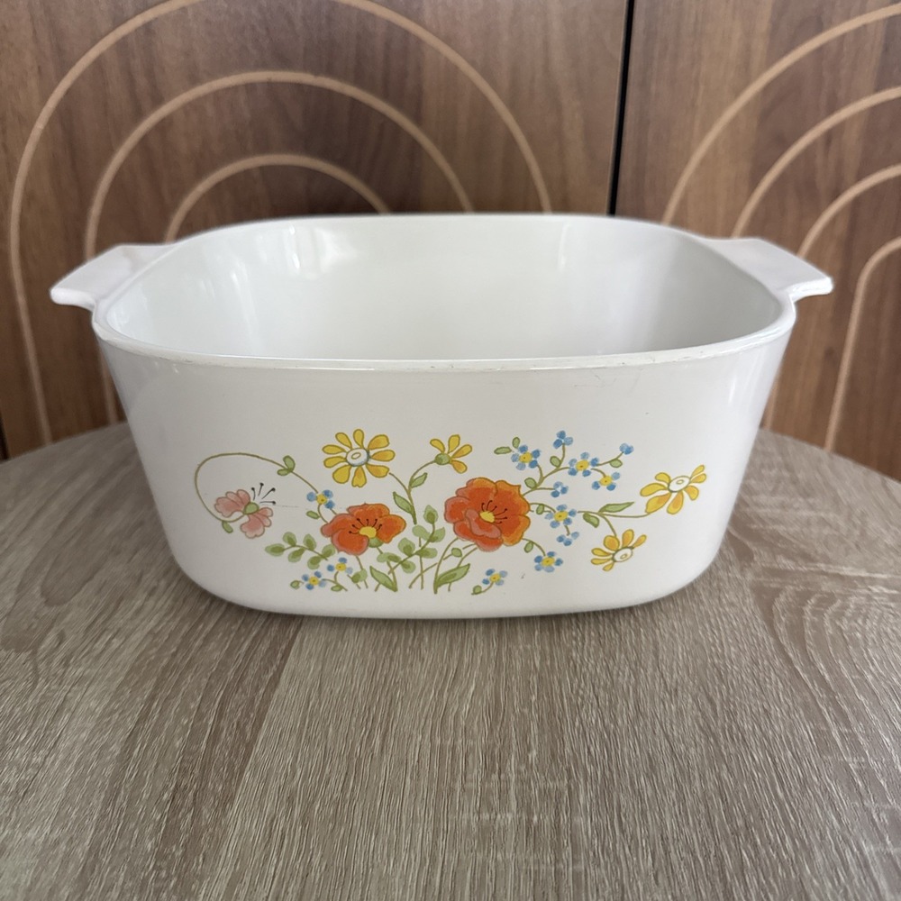 Rare Vintage Corning Ware Wildflower 5 Quart Casserole (A5B) No Lid